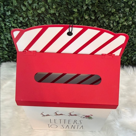 Rae Dunn Red and White Letters to Santa Box 12 inches tall metal - Picture 7 of 10